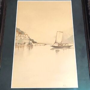 Signed Lake Lugano Switzerland/Northern Italy Painting